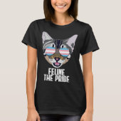 Feline The Pride Cat Trans Pride T-shirt (Voorkant)