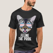 Feline The Pride  Cat Trans Pride T-shirt (Voorkant)
