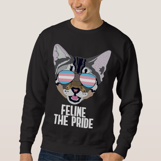 Feline The Pride  Cat Trans Pride Trui (Voorkant)