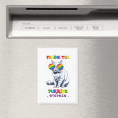 Feline The Purride - Cool Pride Cat LGBTQ Magneet (Insitu (Vaatwasser))