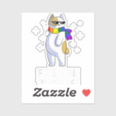 Feline the Purride LGBT Gay Pride Cat Sticker (Vel)