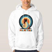 Feline Vibes Retro Cat Design Hoodie (Voorkant)