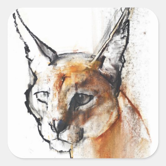 Feline Vierkante Sticker (Voorkant)