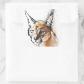 Feline Vierkante Sticker (Tas)