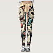 Feline vinto tattoo leggings (Voorkant)