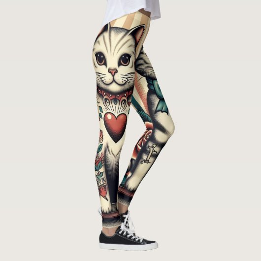 Feline vinto tattoo leggings (Rechts)