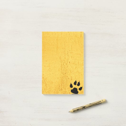 Feline-voetafdruk Post-it® Notes (Op bureau)