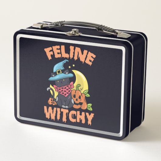 Feline Witchy Funny Spooky Halloween Cat Kitten (Voorkant)