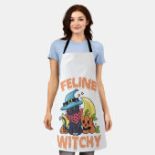 Feline Witchy Funny Spooky Halloween Cat Kitten Schort (Gedragen)