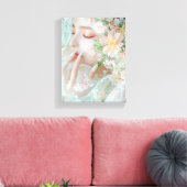 Feline Woman - Stijlvolle digitale kunst Canvas Afdruk (Insitu (Woonkamer))