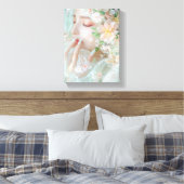 Feline Woman - Stijlvolle digitale kunst Canvas Afdruk (Insitu (Slaapkamer))