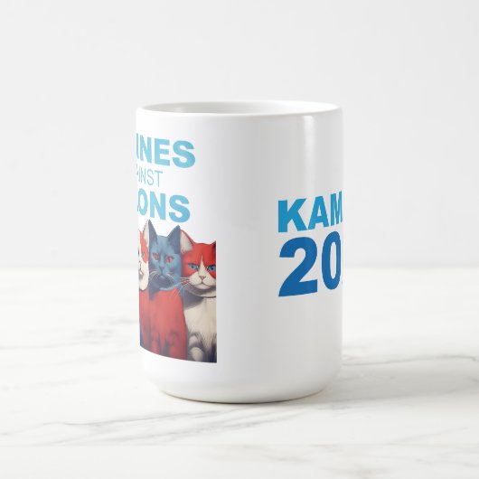 Felines Against Felons - KAMALA 2024 mok (Center)