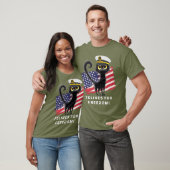 Felines for Freedom, Patriottische kat in het Pet  T-shirt (Unisex)