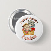 Felines tegen fascisme ronde button 5,7 cm (Voorkant /achterkant)