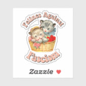 Felines tegen fascisme sticker (Vel)