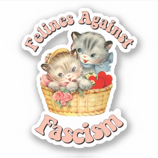 Felines tegen fascisme sticker (Voorkant)