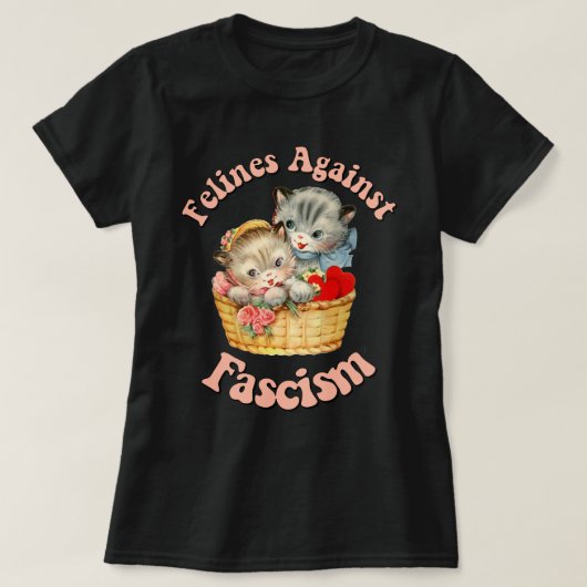 Felines tegen fascisme t-shirt (Design voorkant)