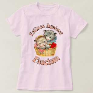 Felines tegen fascisme t-shirt