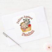 Felines tegen fascisme vierkante sticker (Envelop)