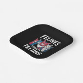 Felines tegen misdadigers papieren bordje (Gebogen)