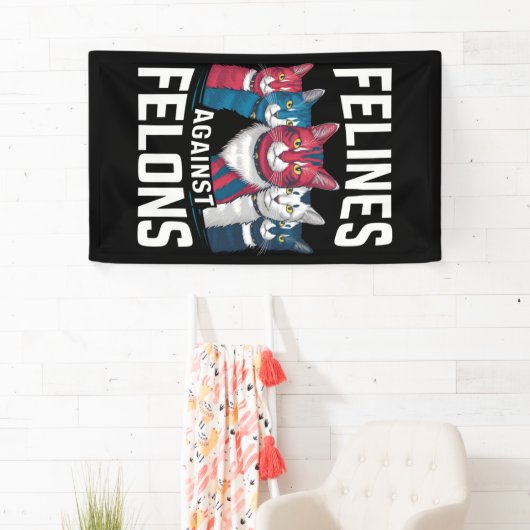 Felines tegen misdadigers spandoek (Insitu)