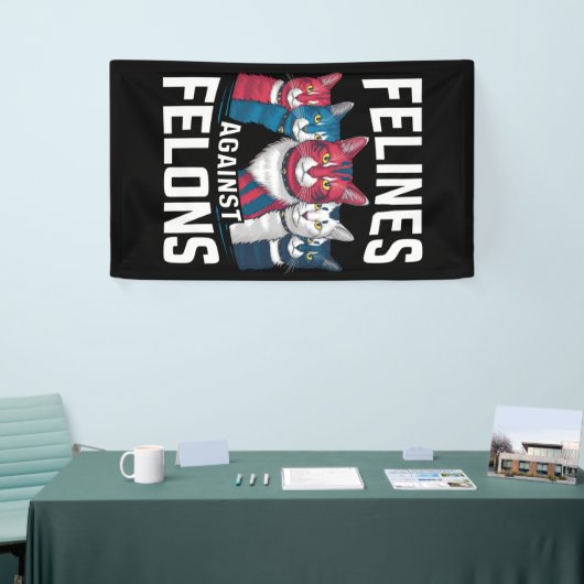 Felines tegen misdadigers spandoek (Beurs)