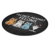 Felines tegen misdadigers Trump Harris Verkiezings Snijplank (Hoek)