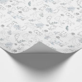 Felinetrovert-kattenliefhebber naadloos ontwerp cadeaupapier (Hoek)