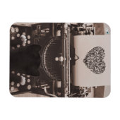 Felini Cat Typing Valentijns's Heart - Magneet (Horizontaal)