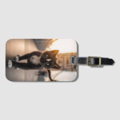 Felini die over de Tower Bridge wandelt: een Londe Bagagelabel (Voorkant (horizontaal))