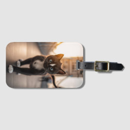 Felini die over de Tower Bridge wandelt: een Londe Bagagelabel