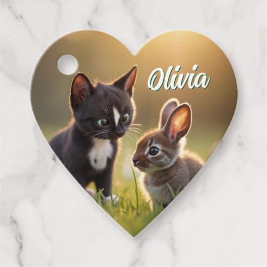 Felini & Fluffy: Een paasverhaal van twee vrienden Bedankjes Labels (Voorkant)