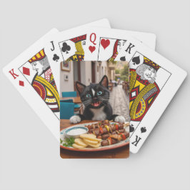 Felini geniet van de Griekse keuken Pokerkaarten