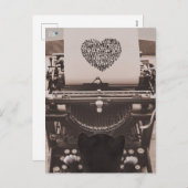 Felini Kat Typing Valentijnshart - Feestdagenkaart (Voorkant / Achterkant)