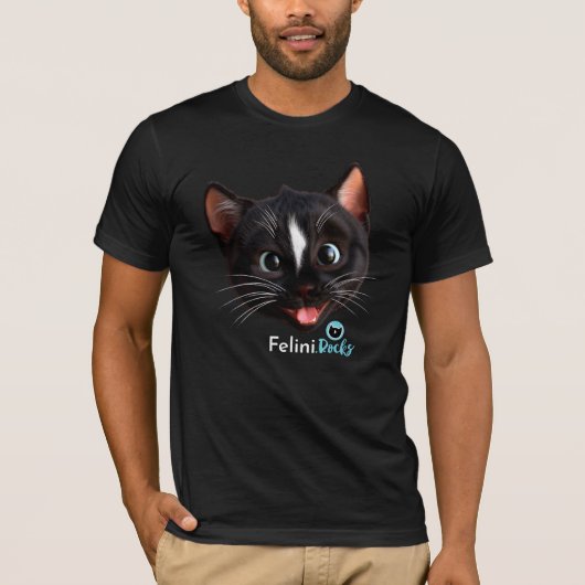 Felini's vrolijke Cat Smile T-shirt (Voorkant)