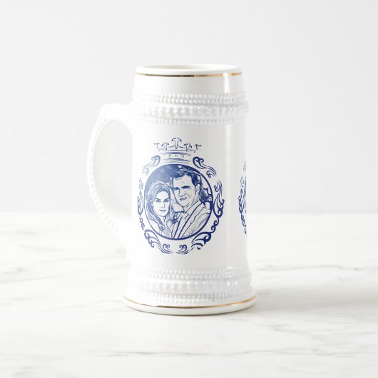 Felipe Sexto Rey Felipe de España y Letizia taza Bierpul (Voorkant links)