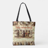 Felis catus band tote bag (Achterkant)