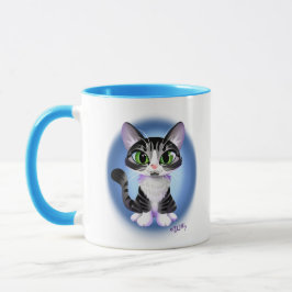 FELIS TABBY KITJE MET HELDERE OGEN door Jeff Willi Mok