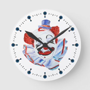 Felix Adler Clown Wall Clock Ronde Klok