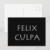 Felix culpa briefkaart (Voorkant / Achterkant)