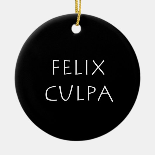 Felix culpa keramisch ornament (Voorkant)