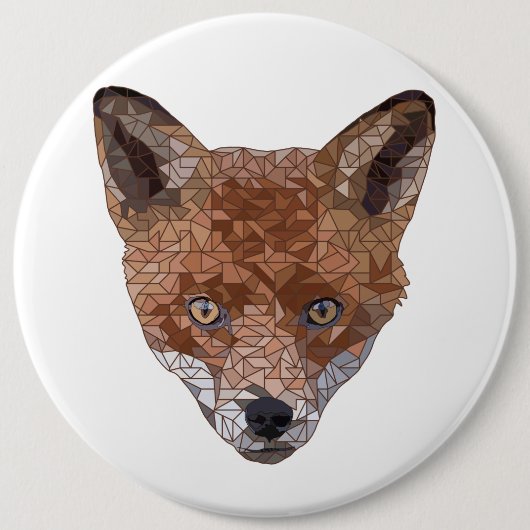 Felix de Fox Ronde Button 6,0 Cm (Voorkant)