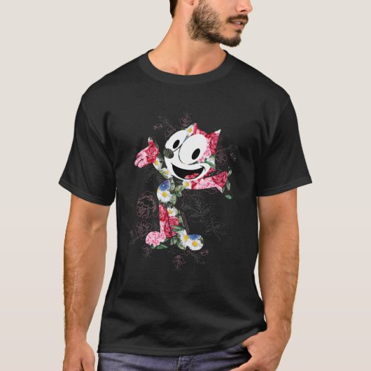 Felix de kat bloemvulling t-shirt (Voorkant)