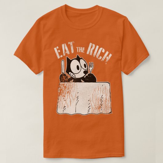 Felix de Kat Eet de Rijken T-shirt (Design voorkant)