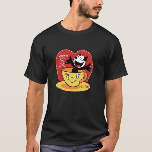 Felix De Kat Mijn Kopje Thee T-shirt (Voorkant)