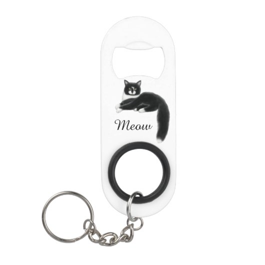 Felix de Tuxedo Cat Bottle Open Mini Flessenopener (Voorkant)