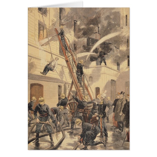 Felix Faure met brandweermannen (Voorkant)