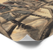 Felix Faure met brandweermannen Poster (Hoek)