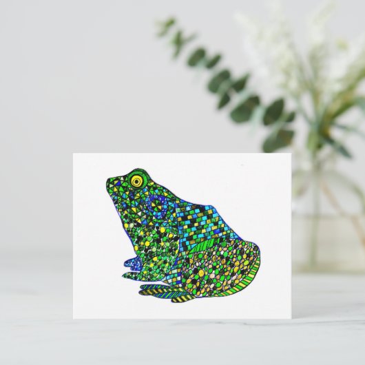 Felix Hip Hop Frog Briefkaart (Staand voorkant)