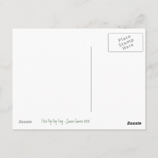 Felix Hip Hop Frog Briefkaart (Achterkant)